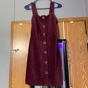 Reddish/purple velvet dress